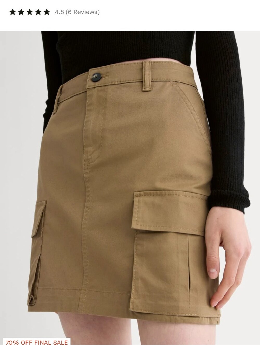 Everlane Women's Cargo Mini Skirt in Brown/Taupe